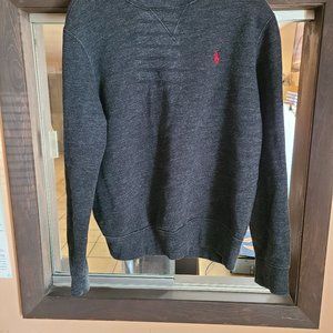 Polo Ralph Lauren Mens  Long Sleeve Dk Grey Sweater Crewneck  Sweatshirt